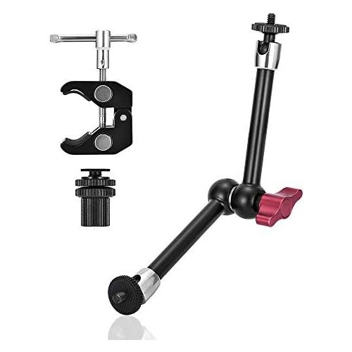  [아마존베스트]UTEBIT Articulated Arm 11 Inch Magic Arm Camera Articulated Arm Clamp Tripod with Super Clamp Camera Clamp Flash Shoe Max. Load 2 kg 1/4 Inch Thread for DSLR Camera LCD Field Monit