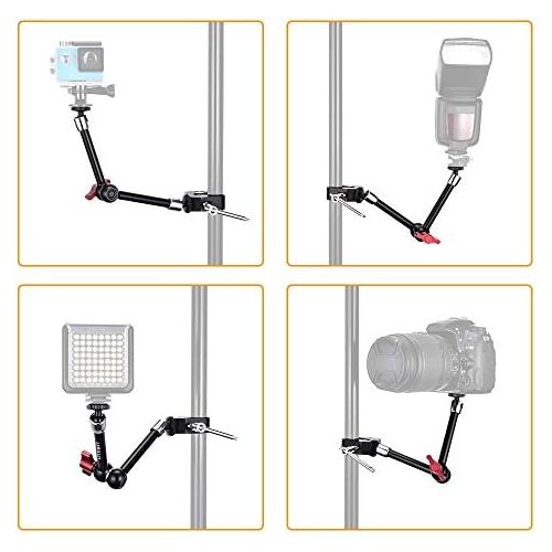  [아마존베스트]UTEBIT Articulated Arm 11 Inch Magic Arm Camera Articulated Arm Clamp Tripod with Super Clamp Camera Clamp Flash Shoe Max. Load 2 kg 1/4 Inch Thread for DSLR Camera LCD Field Monit