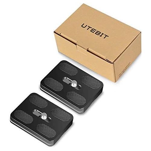  [아마존베스트]UTEBIT PU-50 Quick Release Plate Adapter 2 Pieces Quick Release Plate Camera Tripod Quick Release Plate with 1/4 Inch Camera Screw Compatible for Gimbal Camera Quick Release Plate