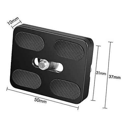  [아마존베스트]UTEBIT PU-50 Quick Release Plate Adapter 2 Pieces Quick Release Plate Camera Tripod Quick Release Plate with 1/4 Inch Camera Screw Compatible for Gimbal Camera Quick Release Plate