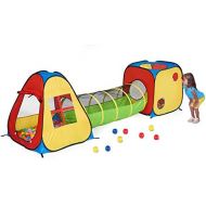 [아마존베스트]UTEX 3 in 1 Pop Up Play Tent with Tunnel, Ball Pit for Kids, Boys, Girls, Babies and Toddlers, Indoor/Outdoor Playhouse