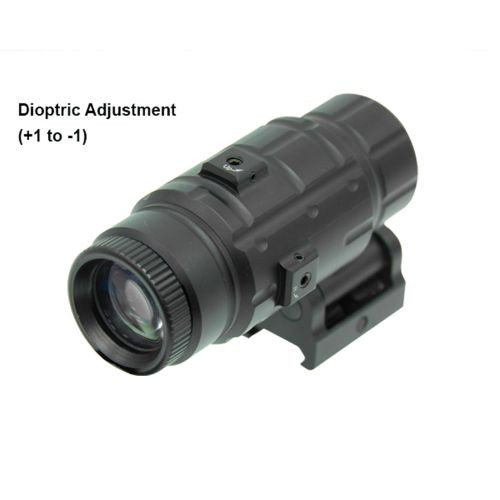  UTG 3X Magnifier with Flip-to-side QD Mount, W/E Adjustable