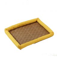 UTOPIAY Pet mat Cosy cat Bed Dog mat New Cool mat with Oxford Cloth & PP Cotton Washable Summer,Yellow,L