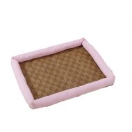 UTOPIAY Pet mat Cosy cat Bed Dog mat New Cool mat with Oxford Cloth & PP Cotton Washable Summer,Pink,L