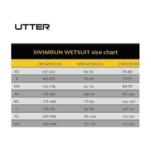  UTTER Men's Swimrun Shorty Wetsuit Males Neoprene Wetsuit Swimming Wetsuit Triathlon Men Women Wetsuit Surfing Sport