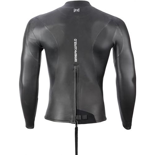  UTTER Men Triathlon Wetsuit Tops Long Sleeves Diving Surfing Skinsuit Tops Smooth Skin Neoprene Tops