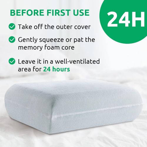  UTTU Camping Pillow, Cooling Gel Memory Foam, Portable Travel Pillow with a Storage Handbag for Car Camping/Backpackers, Washable Pillowcase