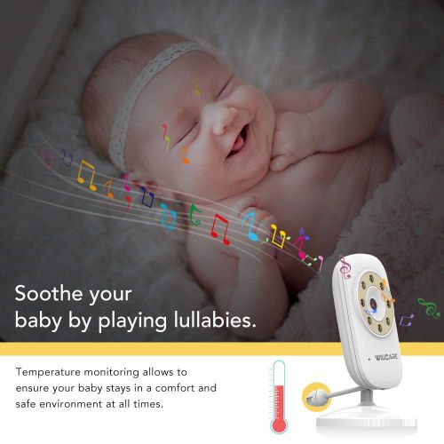  UU Infant Baby Monitor -Video Baby Monitor with 3.5 LCD Screen, Digital Camera, Infrared Night Vision, Two-Way Talk Back, Lullabies, Temperature Monitoring, Long Range Baby Monitors with Cam