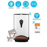 UUNITONA Automatic Pet Feeder Electric Food Dispenser- Programmable Timer/APP Phone Control/Voice Recorder for Dog and Cat Small Animals
