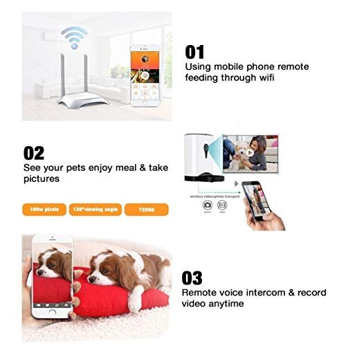  UUNITONA Automatic Pet Feeder Electric Food Dispenser- Programmable Timer/APP Phone Control/Voice Recorder for Dog and Cat Small Animals