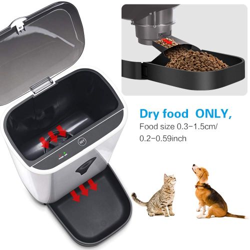  UUNITONA Automatic Pet Feeder Electric Food Dispenser- Programmable Timer/APP Phone Control/Voice Recorder for Dog and Cat Small Animals