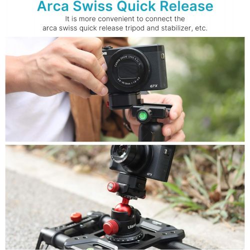  UURig Upgrade Claw Quick Release Plate Camera Mount w Arca Swiss Slot, DSLR Stabilizer Adapter Compatible with Sony/Nikon/Canon Cameras Zhiyun/DJI/Moza Gimbal/Slider/Tripod Plate 1/4 Scr