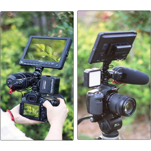  UURig On Camera 3 Cold Shoe Monitor Mount, Triple Cold Shoe Adapter Tripod 1/4 for Magic Arm Flash Fill Light/Microphone Extension Mount Head for Sony Canon Nikon Camera DSLR Video Acces