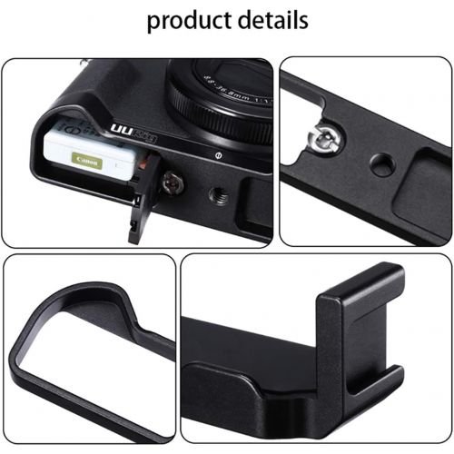  UURig G7X Mark III Vlog Camera Cold Shoe Extension Microphone Side Mount for Canon G7X Mark III Camera, 1/4 Tripod Mount, Vlogging Accessories - R016 C-G7X