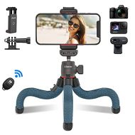 UURig Phone Camera Mini Vlog Tripod - Lightweight Small DSLR Handle Grip Portable Vlog Selfie Stick Mini Desk Tabletop Tripod Stand for Sony ZV1 Canon m50 iPhone Gopro Hero 5 6 7 8 9 Bla