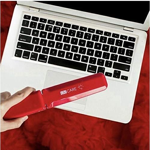  UV CARE UV Travel Light Sanitizer - Ultraviolet Lightweight Portable Foldable Handheld Cleaning Sanitizer for Phone Hotel Household Wardrobe Toilet Car Baby Room - (Red)