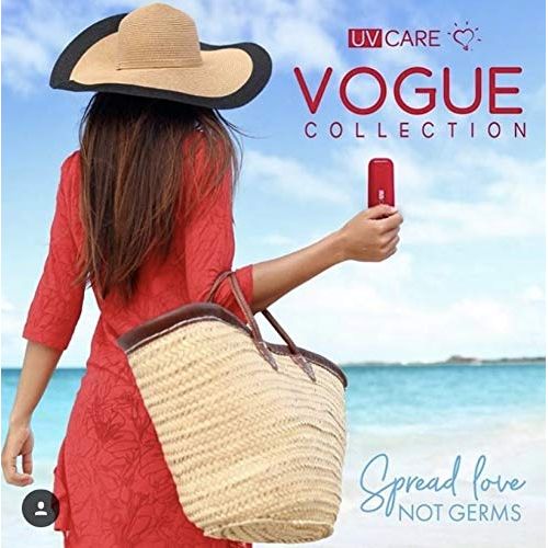  UV CARE UV Travel Light Sanitizer - Ultraviolet Lightweight Portable Foldable Handheld Cleaning Sanitizer for Phone Hotel Household Wardrobe Toilet Car Baby Room - (Red)