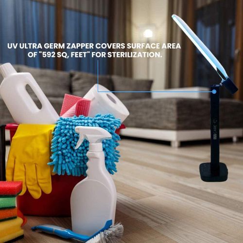  UV Care Light Sanitizer Lamp - UV-C Sanitizer Lamp for Commercial Home Offices Clinics & Rooms with Remote Timer 180 ° Adjustable Swing with Motion Sensor Detection - with EPA Est