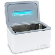 UV POD Ultrasonic Cleaner & UV Light Sanitizer, Professional Jewelry Cleaner Machine for Rings, Watches, Earrings, Baby Pacifier, Eyeglasses, Dentures (White)