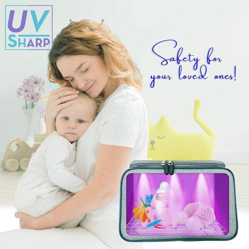  UV SHARPS - UV Sanitizer Bag - 12 UVC Led Bag Lamp - UV Box Sterilizer For Baby Bottles, Face Mask, Cell Phones, Watches, And All House Hold Items. Scientifically Proven.