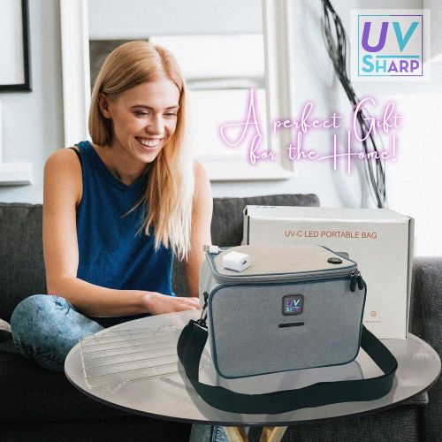  UV SHARPS - UV Sanitizer Bag - 12 UVC Led Bag Lamp - UV Box Sterilizer For Baby Bottles, Face Mask, Cell Phones, Watches, And All House Hold Items. Scientifically Proven.