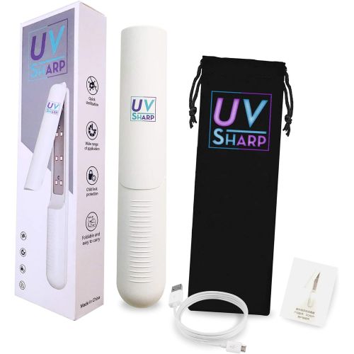  UV SHARPS - UVC Light Disinfecting Wand - Premium Quality - Good For Disinfecting All House Hold Items - Cell Phones, Keys, Light Switches, Baby Products, Laptops And More! Portabl