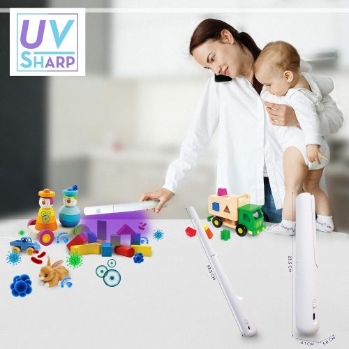  UV SHARPS - UVC Light Disinfecting Wand - Premium Quality - Good For Disinfecting All House Hold Items - Cell Phones, Keys, Light Switches, Baby Products, Laptops And More! Portabl