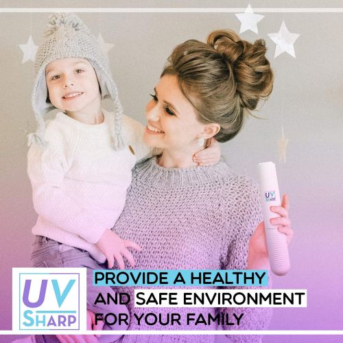  UV SHARPS - UVC Light Disinfecting Wand - Premium Quality - Good For Disinfecting All House Hold Items - Cell Phones, Keys, Light Switches, Baby Products, Laptops And More! Portabl