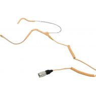 U-Voice UVG20 Tan Color Headset Microphone with Coiled Detachable Cable for Audio Technica (Coiled Cable)