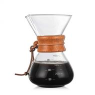 UXZDX Temperature Resistant Glass Coffee Maker Coffee Pot Espresso Coffee Machine with Stainless steelfilter Pot