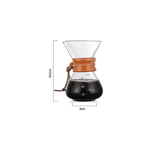  UXZDX Temperature Resistant Glass Coffee Maker Coffee Pot Espresso Coffee Machine with Stainless steelfilter Pot