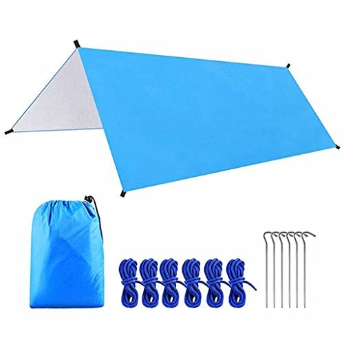  UXZDX CUJUX Outdoor Camping Waterproof Tarp Hammock Sunshade Tent Rain Shelter Multifunctional Lightweight Hiking Picnic Tarpaulin Canopy (Color : B)
