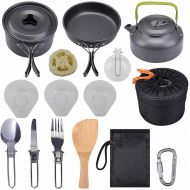 UXZDX CUJUX Portable Camping Cookware Set Outdoor Cooking Pots Set Water Kettle PanTableware Kit Kitchen Utensils Hiking Picnic Supplies