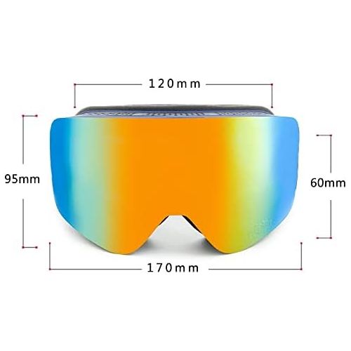  UXZDX CUJUX Ski Goggles Snowboard Mask for Men Women Skiing Eyewear Snow Protection Over Glasses Adult (Color : C, Size : One Size)