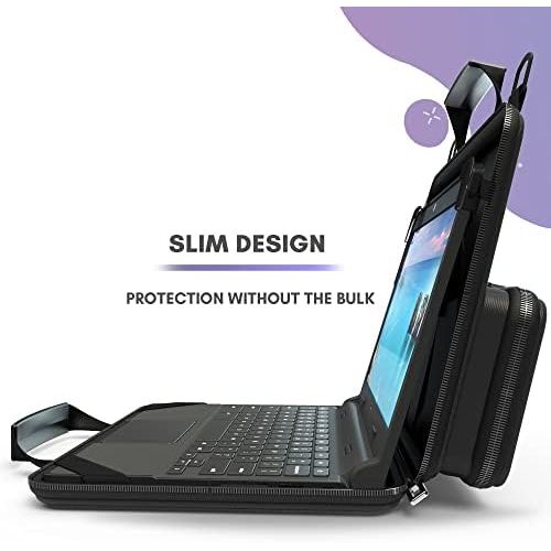  [아마존베스트]UZBL 13-14 inch Work-in Chromebook Laptop Case with Pouch and Shoulder Strap