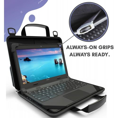  [아마존베스트]UZBL 13-14 inch Work-in Chromebook Laptop Case with Pouch and Shoulder Strap