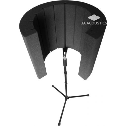  Ua-acoustics Reflection Filter Portable Microphone Vocal Booth/Pro audio Isolation Shield Airscreen Filter, Acoustic Foam Microphone Screen