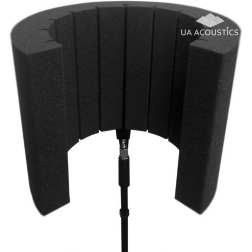  Ua-acoustics Reflection Filter Portable Microphone Vocal Booth/Pro audio Isolation Shield Airscreen Filter, Acoustic Foam Microphone Screen