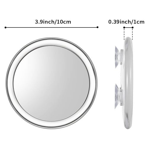  Uarzt Makeup Vantity mirror, 20X Magnifying Mirror detachable beauty mirror 4 Inch Round Makeup Cosmetic Mirror for Bathroom or Bedroom Table (20X)