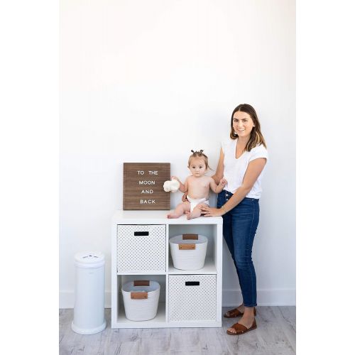  Ubbi Steel Odor Locking, No Special Bag Required Money Saving, Awards-Winning, Modern Design, Registry Must-Have Diaper Pail, White