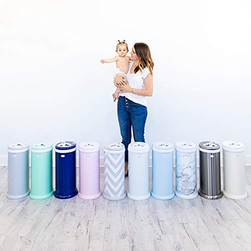  Ubbi Steel Odor Locking, No Special Bag Required Money Saving, Awards-Winning, Modern Design, Registry Must-Have Diaper Pail, White