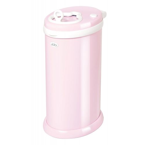  Ubbi Steel Odor Locking, No Special Bag Required Money Saving, Awards-Winning, Modern Design, Registry Must-Have Diaper Pail, Pink