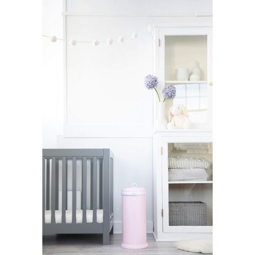  Ubbi Steel Odor Locking, No Special Bag Required Money Saving, Awards-Winning, Modern Design, Registry Must-Have Diaper Pail, Pink