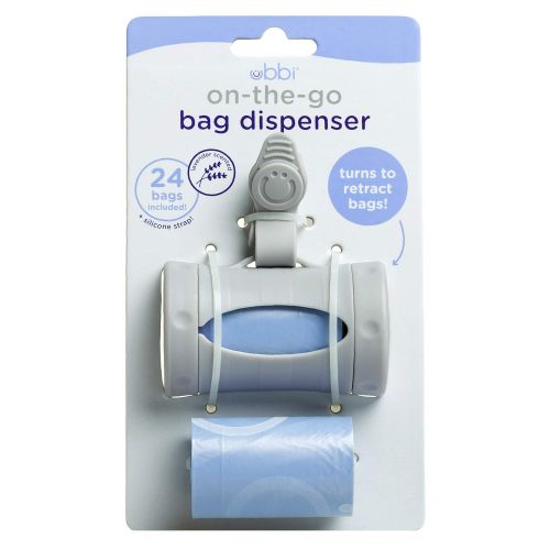  Ubbi Retractable On The Go Bag Dispenser, Lavender Scented, Baby Gift