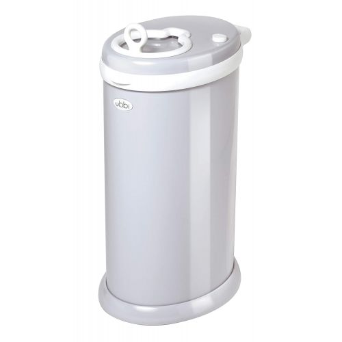  UBBI Steel Odor Locking, No Special Bag Required Money Saving, Awards-Winning, Modern Design Registry Must-Have Diaper Pail, Gray