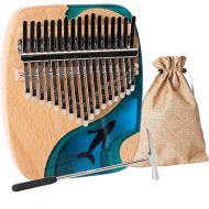 Kalimba Thumb Piano 17 Keys, Portable Mbira Finger Piano Gifts for Kids and Adults Music Instrument Thumb Pianos - 17 Keys Blue