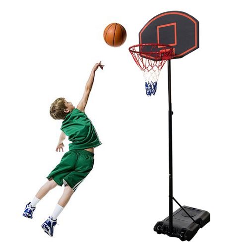  UBesGoo Portable Junior Sports Basketball Hoop Stand System, 7.2ft Adjustable Basketball Goal, with Wheels, Backboard, Indoor Outdoor Sport Ball Games Toy Kit