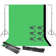 [아마존베스트]UBesGoo New 10Ft Adjustable Background Stand Kit For Photography with 3 color Backdrop