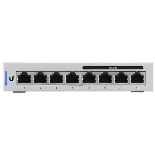  Ubiquiti Networks US-8-60W UniFi 8-Port Gigabit PoE Compliant Managed Switch