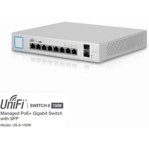  UBNT Ubiquiti Network UAP-AC-PRO-5 UniFi Access Point 5GHz Wi-Fi System 802.11ac + US-8-150W UniFi Managed Switch PoE+ Gigabit 8-Ports with SFP